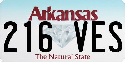 AR license plate 216VES