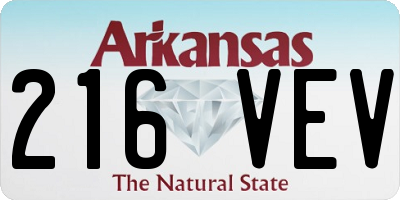 AR license plate 216VEV