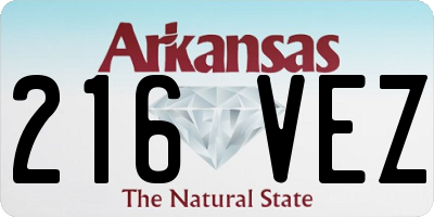 AR license plate 216VEZ