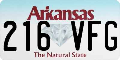 AR license plate 216VFG