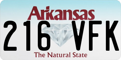 AR license plate 216VFK