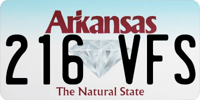 AR license plate 216VFS