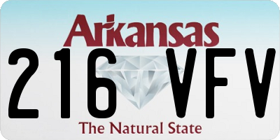 AR license plate 216VFV