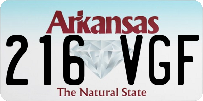 AR license plate 216VGF