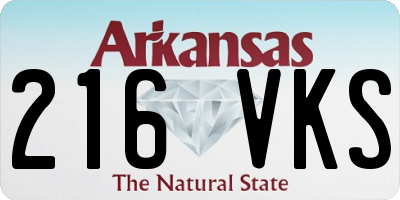 AR license plate 216VKS