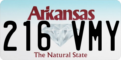 AR license plate 216VMY