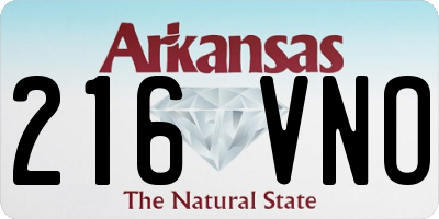 AR license plate 216VNO