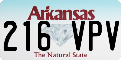 AR license plate 216VPV
