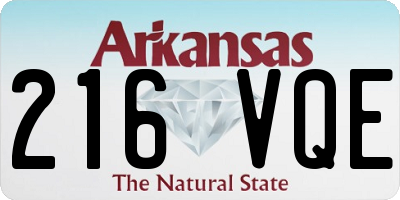 AR license plate 216VQE