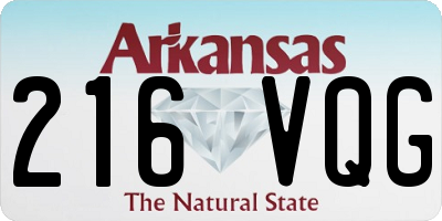 AR license plate 216VQG