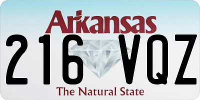 AR license plate 216VQZ