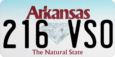 AR license plate 216VSO
