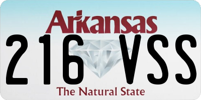 AR license plate 216VSS