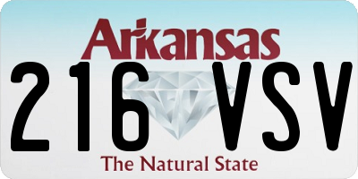 AR license plate 216VSV