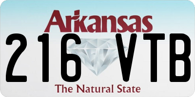 AR license plate 216VTB