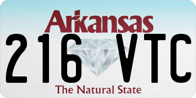 AR license plate 216VTC