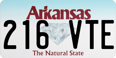 AR license plate 216VTE
