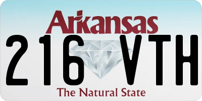 AR license plate 216VTH