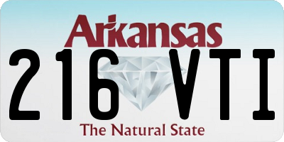 AR license plate 216VTI