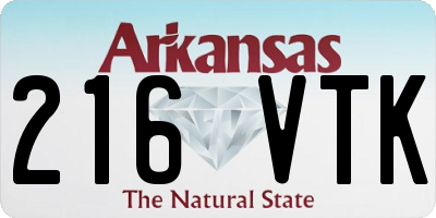 AR license plate 216VTK