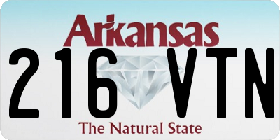 AR license plate 216VTN