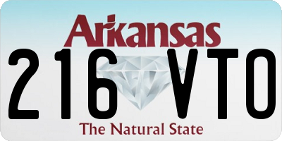 AR license plate 216VTO