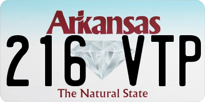 AR license plate 216VTP