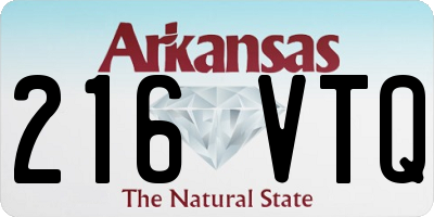 AR license plate 216VTQ