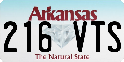 AR license plate 216VTS