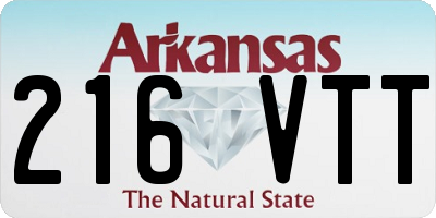 AR license plate 216VTT