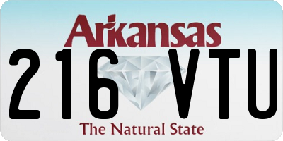 AR license plate 216VTU