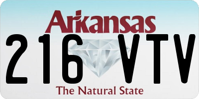 AR license plate 216VTV