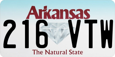 AR license plate 216VTW