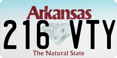 AR license plate 216VTY