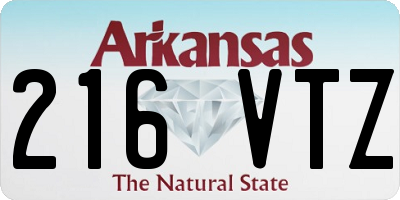 AR license plate 216VTZ