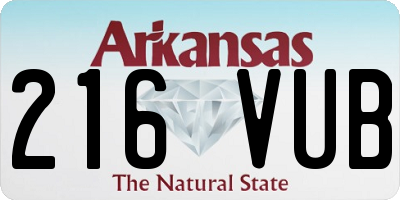 AR license plate 216VUB