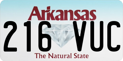 AR license plate 216VUC