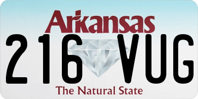 AR license plate 216VUG