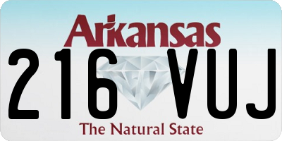 AR license plate 216VUJ