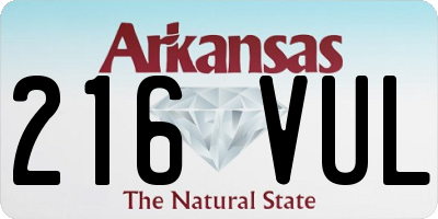 AR license plate 216VUL