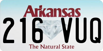AR license plate 216VUQ