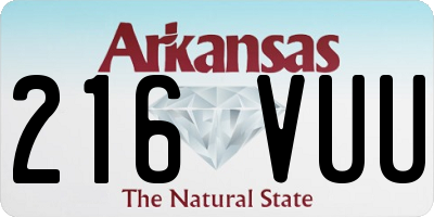 AR license plate 216VUU