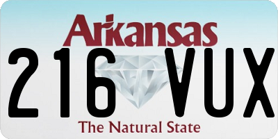 AR license plate 216VUX