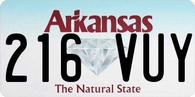 AR license plate 216VUY