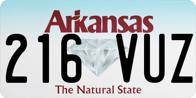 AR license plate 216VUZ