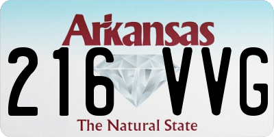 AR license plate 216VVG