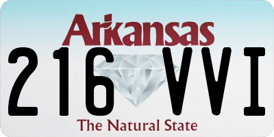 AR license plate 216VVI