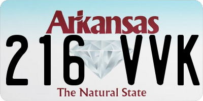 AR license plate 216VVK