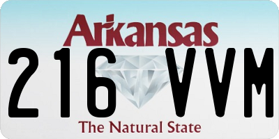 AR license plate 216VVM