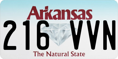 AR license plate 216VVN